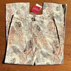 Olsen Women's Straight Leg Jeans - Animal Print